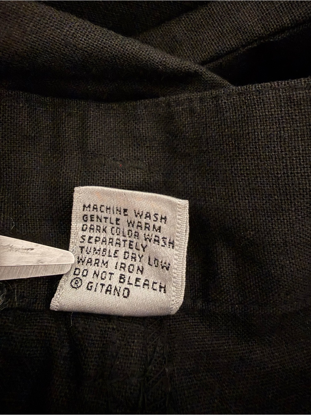 Vintage Gitano High Waist Tapered Ramie
Cotton Pants Black 16 EUC - Picture 12 of 12